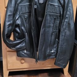 Harley Davidson, Men's Reflective Road Warrior 3-in-1 Leather Jacket Size XL