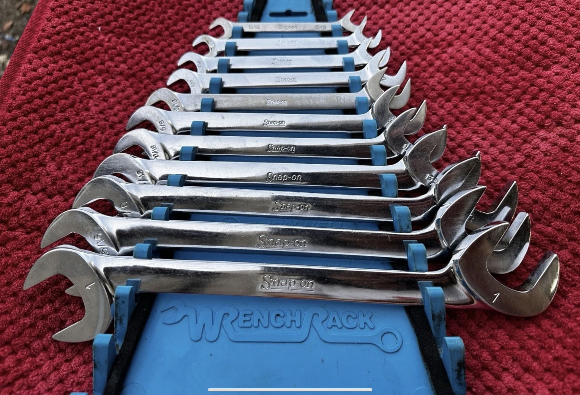 Snap-On Tools USA 11pc 4-Way Angle Head Open End Wrench Set 1”-5/16”