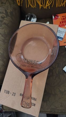 Vintage Vision By Corning Ware 0.5 Liter Amber Small Sauce Pan No Lid