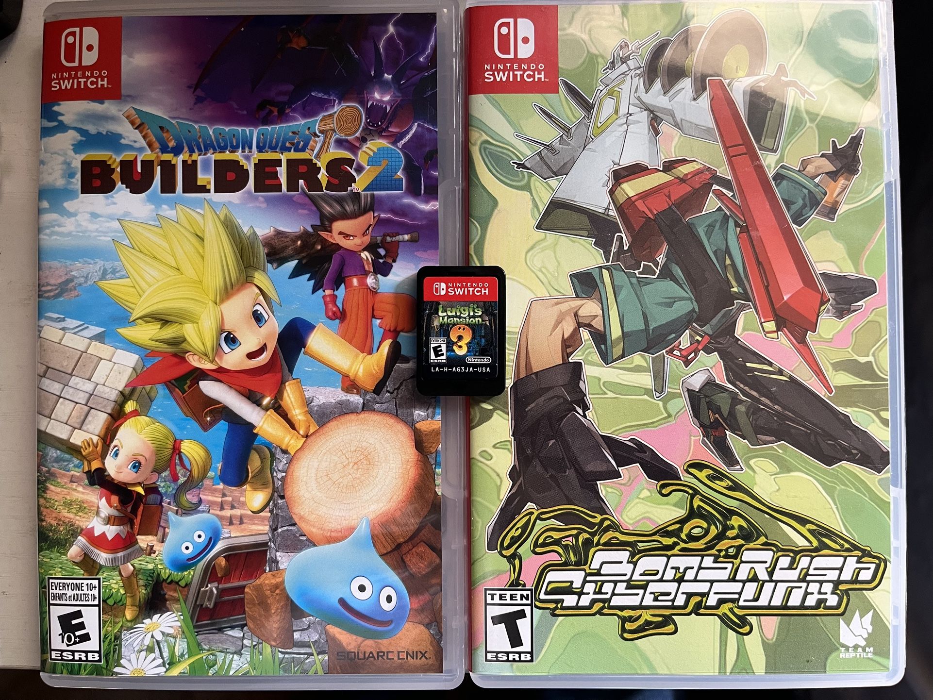 Luigi’s Mansion 3, Dragon Quest Builders 2, Bomb Rush Cyberfunk