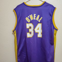Shaquille O'Neal Shaq LA Lakers 34 Champion NBA Jersey Purple Size 44