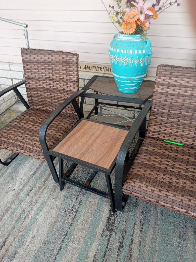 Two Chairs And A End Table