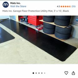 Mats Inc. Garage Floor Utility Mat 3' x 15' Black