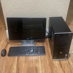 Hp Desktop Computer With Keyboard And Mouse 