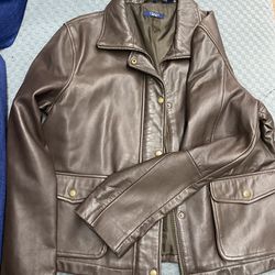 Chaps Women Leather Jacket 
