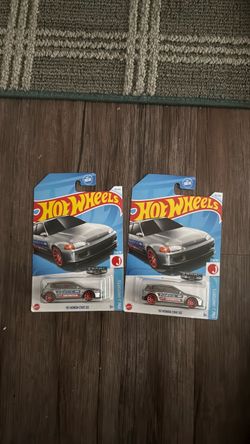 Lot of 2 Hot Wheels 2024 Mainline H Case ZAMAC HW J-Imports '92 Honda Civic EG Silver #95