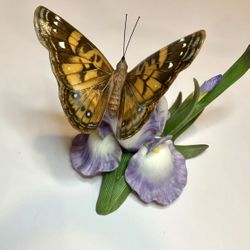Stunning Lenox American Painted Lady Butterfly Figurine Art Porcelain Nature