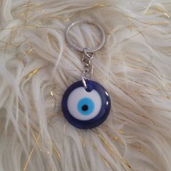 Blue Evil Eye Keychain 