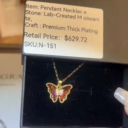 Lab Created Moissanite Diamond Pendant 
