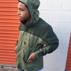 Olive Green X Forest Green Marmot Rain Jacket/ Windbreaker