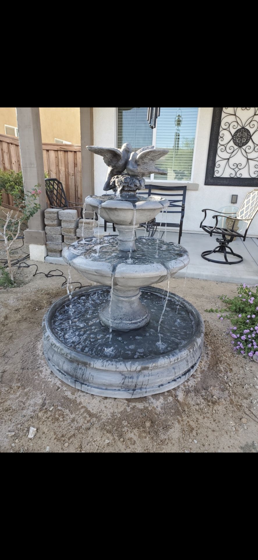 New Water Fountain Made Out Of Cement Perfect Gift