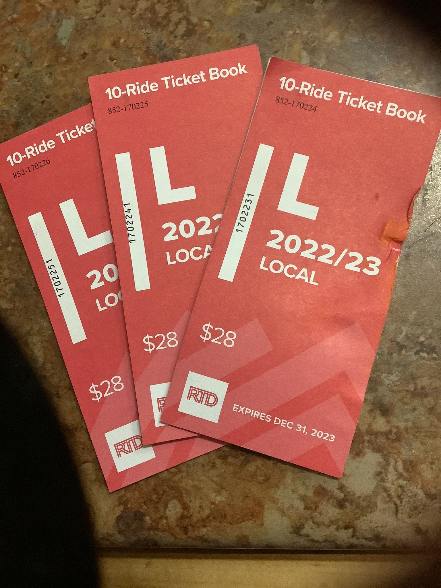 6 Books Of Bus Passes Half Price $40 Per Month Or $75 For Both Months