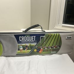 Franklin Croquet Set 6 Player Croquet Set Outdoor Stakes 6 Mallets 6 Balls NEW