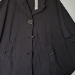 SOFT BLACK BUTTON UP CAPE