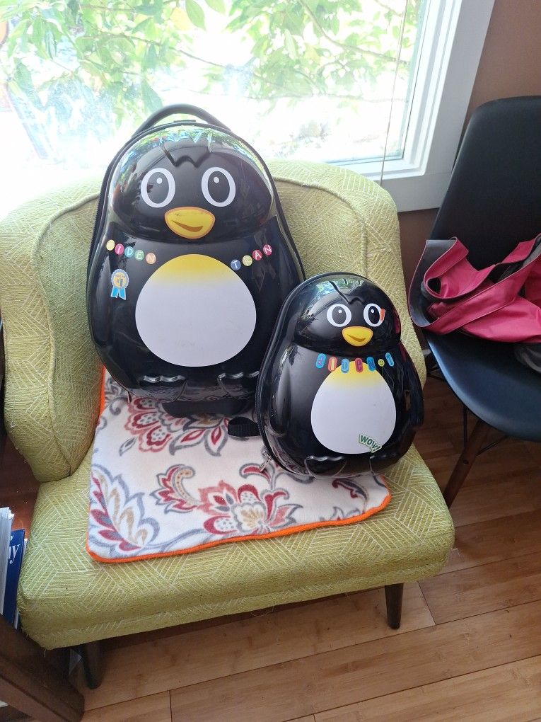 Kids Hard Case Suitcase And Backpack Set