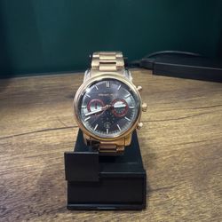 Michael Kors Pennant 43mm Rose Gold Tone Steel Grey Dial Quartz Watch MK8370