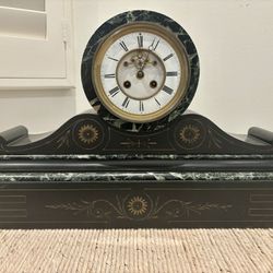 French Sunflower Escapement Mantle Clock