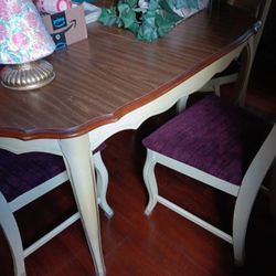Vintage Table With 6 Chairs And China Closet