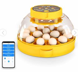 Ponhu 16 Egg Incubator, Incubators for Hatching Eggs, Intelligent Temperature Control, Egg Candler and Humidity Control (Yellow)