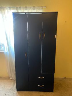 Black clothing cabinet