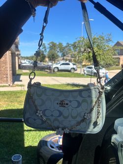 Brand new white with blue purse
