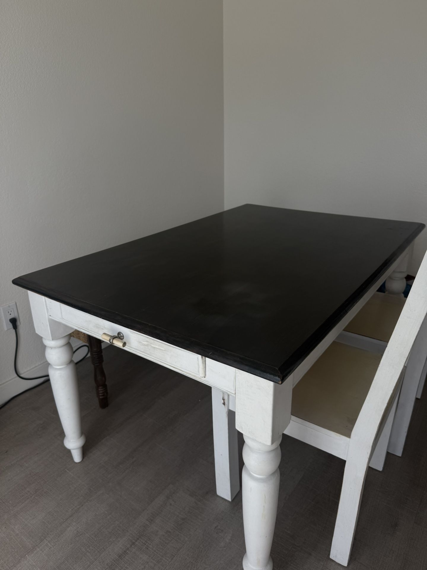 Dining Table, 2 Chairs, One Bench 