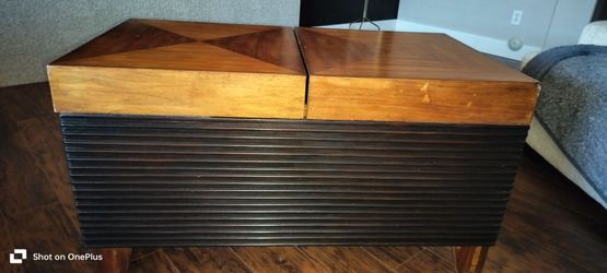 Wood coffee table with storage