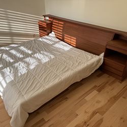 Mid-Century Danish Modern Teak King Platform Bed