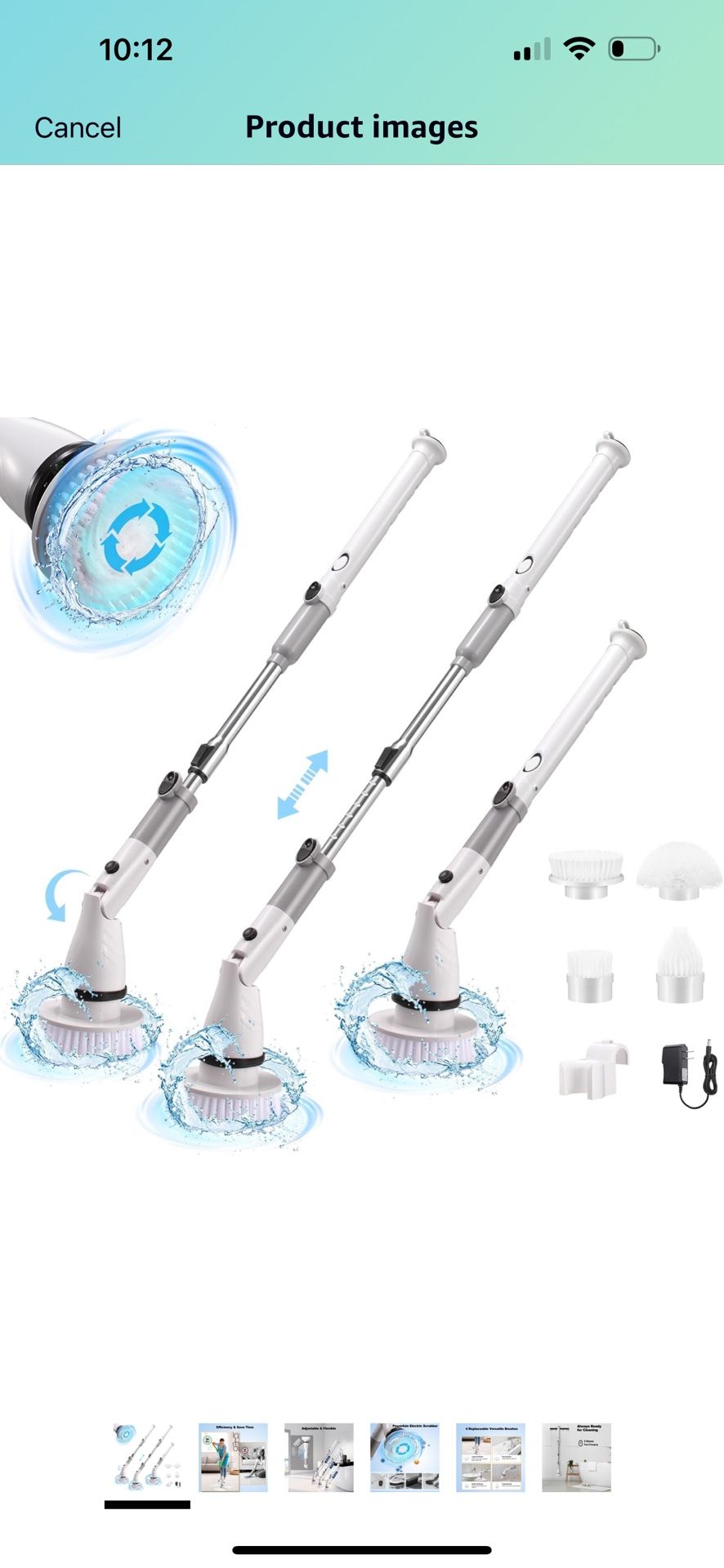 Electric Spin Scrubber Indoor/outdoor Use