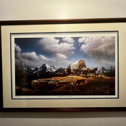 VTG TERRY REDLIN’S Precious Memories Collection “O Beautiful For Spacious Skies" Lithograph Print