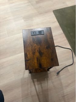 End Table with Built-In Power Outlet & USB Port