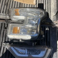 ford truck front headlights complete set