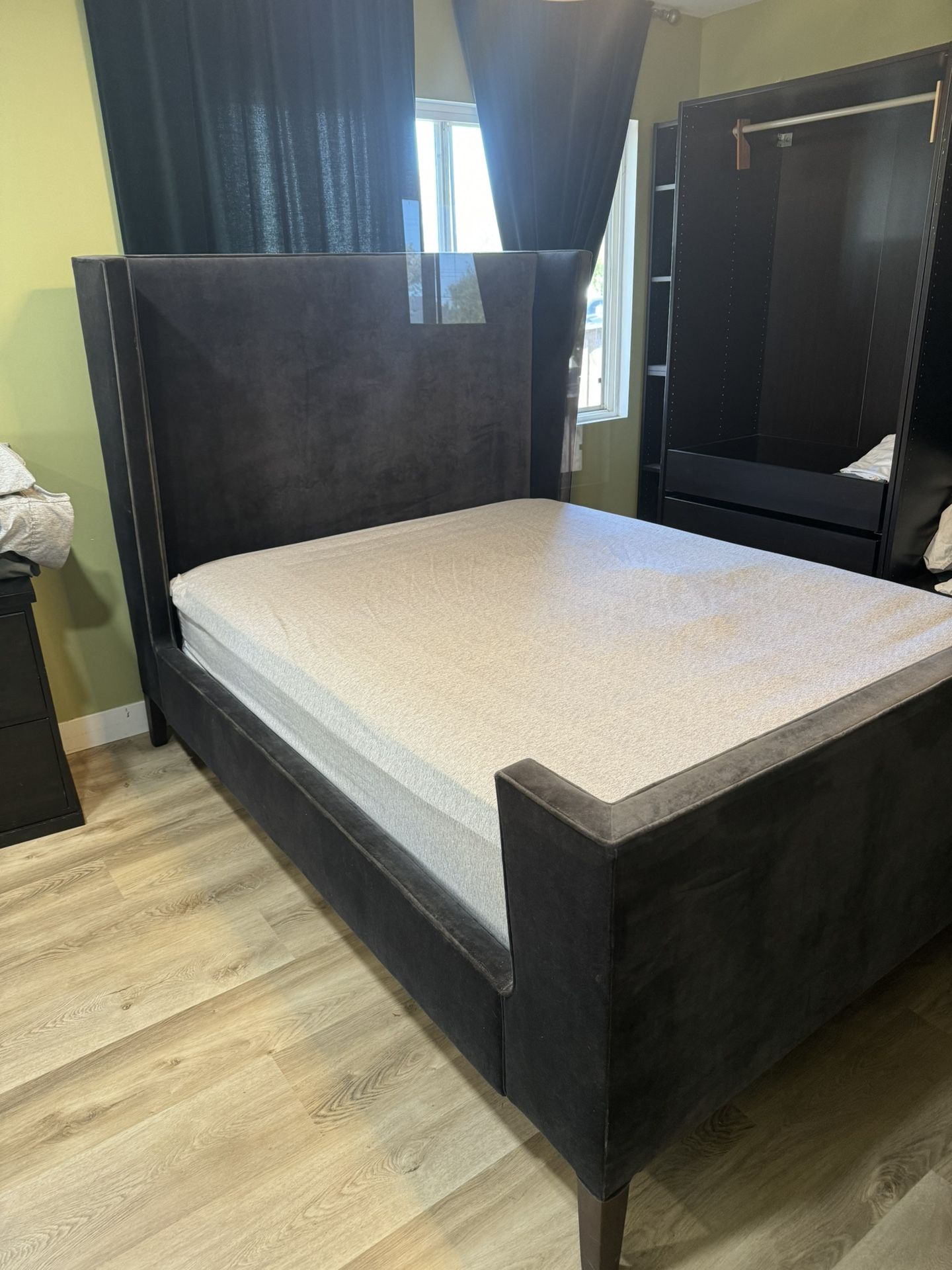 Queen Velvet Bed Frame
