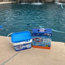 5 Pound Clorox Xtra Blue Tablets and Case of 6-1 Pool Shock 