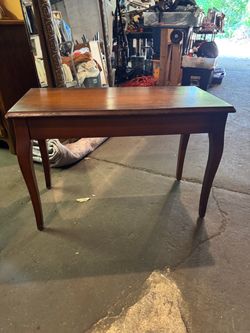 Wood Console Table with Cabriole Legs