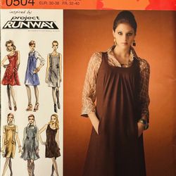 Simplicity 0504 Jumper Project Runway Size 4-12 Uncut