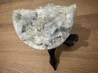 Celestite Crystal Cluster with Stand
