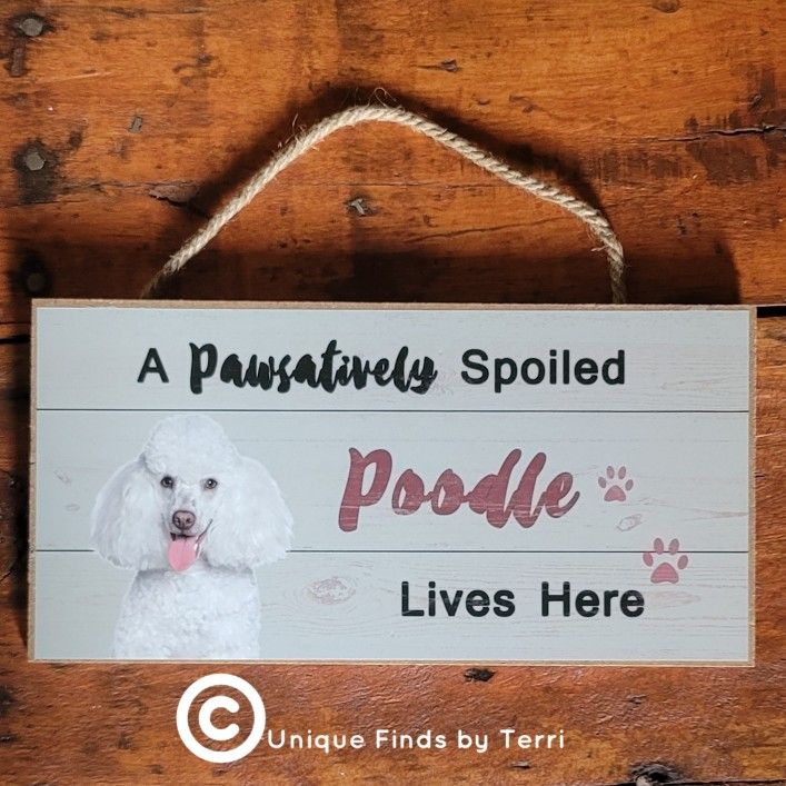 CLEARANCE! Brand New! 10 1/4" Poodle Dog Sign/Plaque | SHIPPING IS AVAILABLE