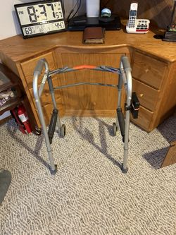 Walker With Dining Tray And Rear Glides