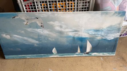 HomeGoods 2.5 foot long nautical canvas picture