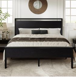 Black Oak Full Size Bed Frame