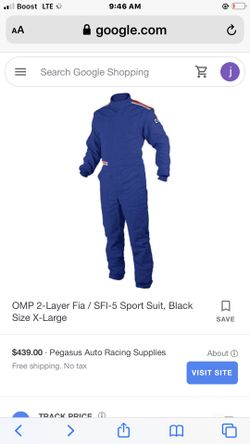 Racing fire suit