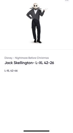 Adult Jack Skellington Costume ( New)