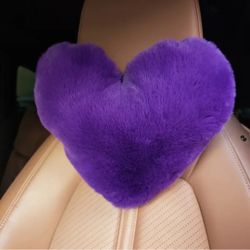 Cute Plush Heart Headrest Pillows (2)