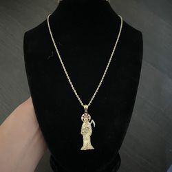10k Gold Chain and Pendant