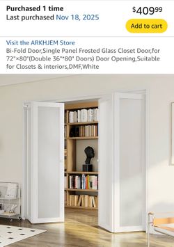 Bifold doors for closet 72"×80"(Double 36"*80" )