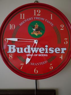 Budweiser Electric light up Clock