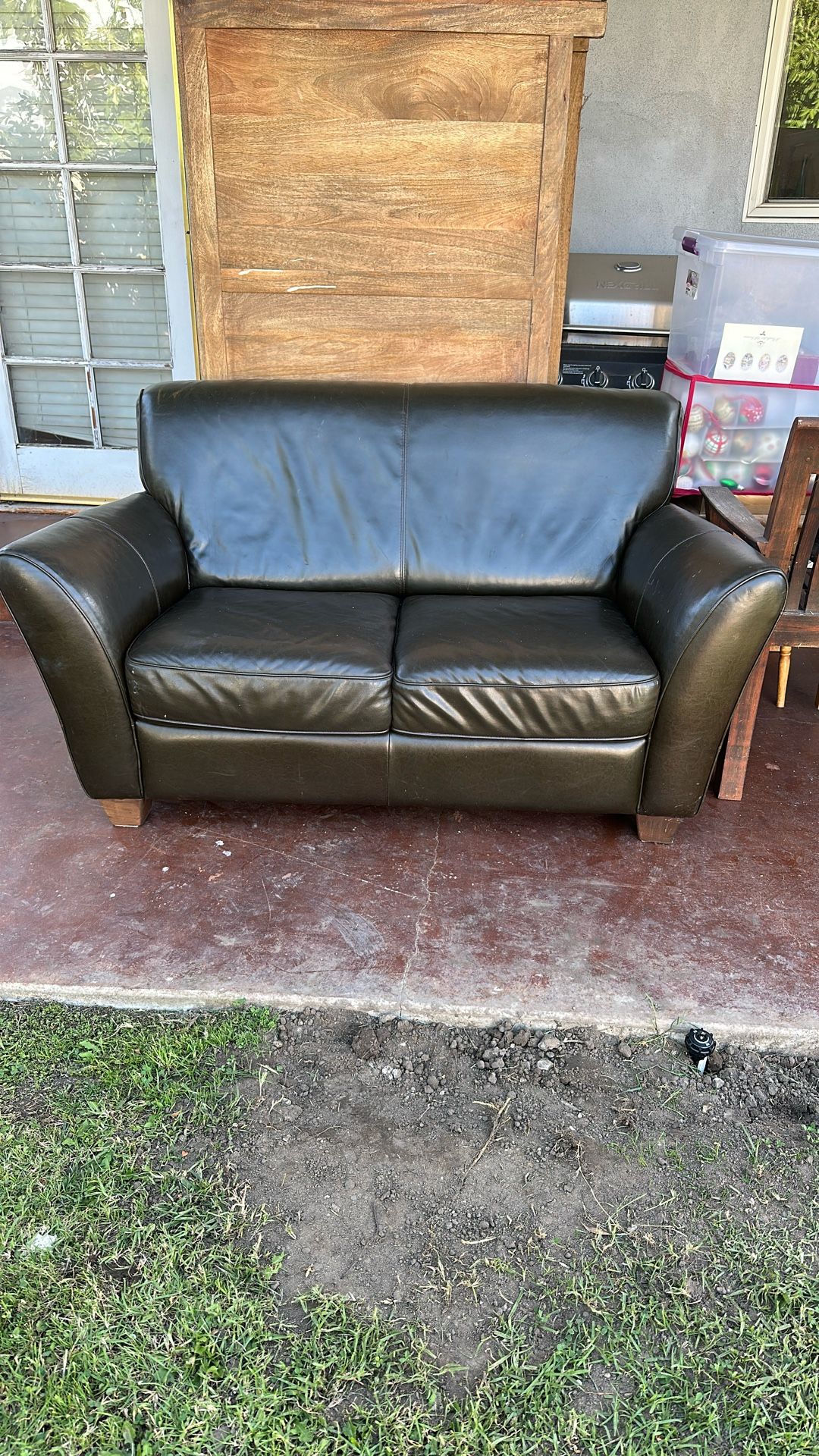 Leather Love Seat Couch