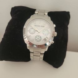 Michael Kors Watch Womens 35mm Stainless Steel Chronograph White Dial MK-5092