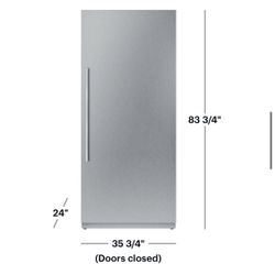 ❄️ NEW Thermador Freedom Collection 20.6 Cu.Ft Column Built-In Refrigerator Panel Ready T36IR905SP